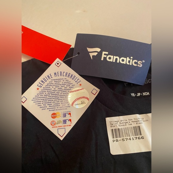 NWT Fanatics Chicago White Sox Youth MLB Marvel Avengers Tee Black Size Small - Picture 5 of 6